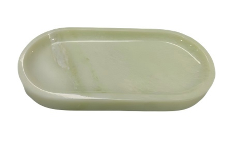 20*10* 1.8 Oval tray with slanted edges inside and straight edges outside